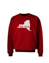 New York - United States Shape Adult Dark Sweatshirt by TooLoud-Sweatshirts-TooLoud-Deep-Red-Small-Davson Sales