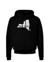 New York - United States Shape Dark Hoodie Sweatshirt by TooLoud