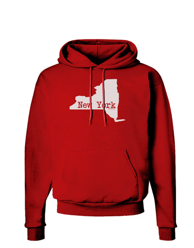New York - United States Shape Dark Hoodie Sweatshirt by TooLoud
