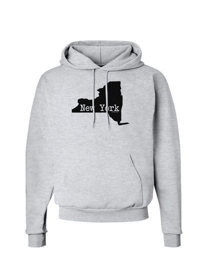 New York - United States Shape Hoodie Sweatshirt by TooLoud-Hoodie-TooLoud-AshGray-Small-Davson Sales