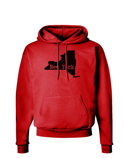 New York - United States Shape Hoodie Sweatshirt by TooLoud-Hoodie-TooLoud-Red-Small-Davson Sales