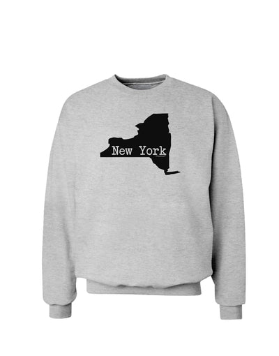 New York - United States Shape Sweatshirt by TooLoud-Sweatshirts-TooLoud-AshGray-Small-Davson Sales