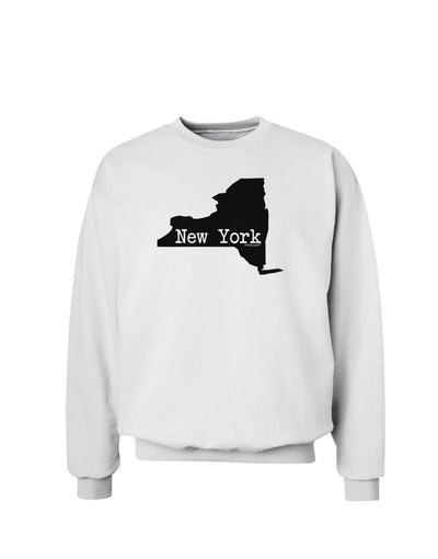 New York - United States Shape Sweatshirt by TooLoud-Sweatshirts-TooLoud-White-Small-Davson Sales