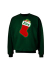 Nice Stocking Cute Christmas Adult Dark Sweatshirt-Sweatshirt-TooLoud-Deep-Forest-Green-Small-Davson Sales