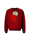 Nice Stocking Cute Christmas Adult Dark Sweatshirt-Sweatshirt-TooLoud-Deep-Red-Small-Davson Sales