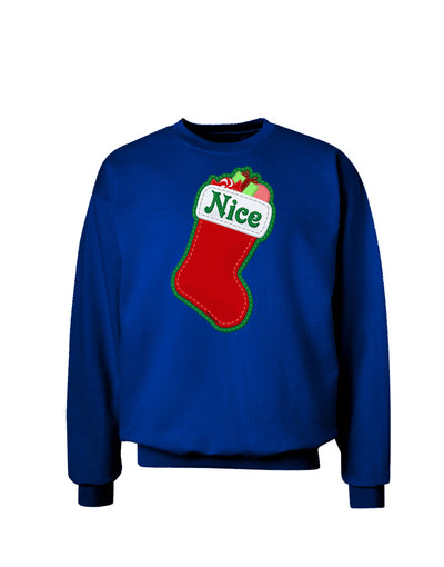 Nice Stocking Cute Christmas Adult Dark Sweatshirt-Sweatshirt-TooLoud-Deep-Royal-Blue-Small-Davson Sales