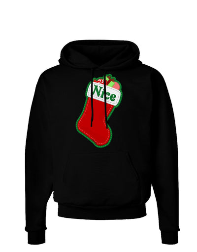 Nice Stocking Cute Christmas Dark Hoodie Sweatshirt-Hoodie-TooLoud-Black-Small-Davson Sales