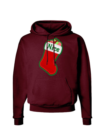 Nice Stocking Cute Christmas Dark Hoodie Sweatshirt-Hoodie-TooLoud-Maroon-Small-Davson Sales