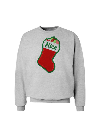 Nice Stocking Cute Christmas Sweatshirt-Sweatshirt-TooLoud-AshGray-Small-Davson Sales