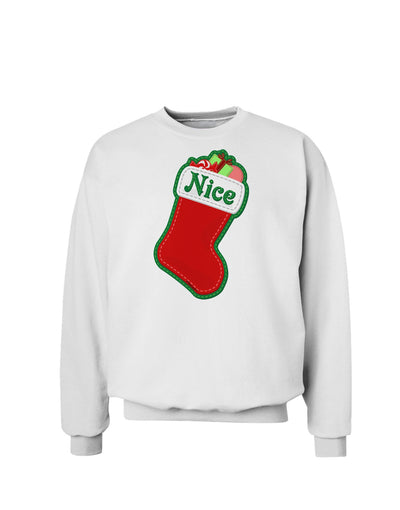 Nice Stocking Cute Christmas Sweatshirt-Sweatshirt-TooLoud-White-Small-Davson Sales