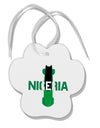 Nigeria Bobsled Paw Print Shaped Ornament by TooLoud-Ornament-TooLoud-White-Davson Sales