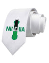 Nigeria Bobsled Printed White Necktie by TooLoud