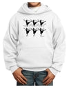 Nine Ladies Dancing Youth Hoodie Pullover Sweatshirt-Youth Hoodie-TooLoud-White-XS-Davson Sales