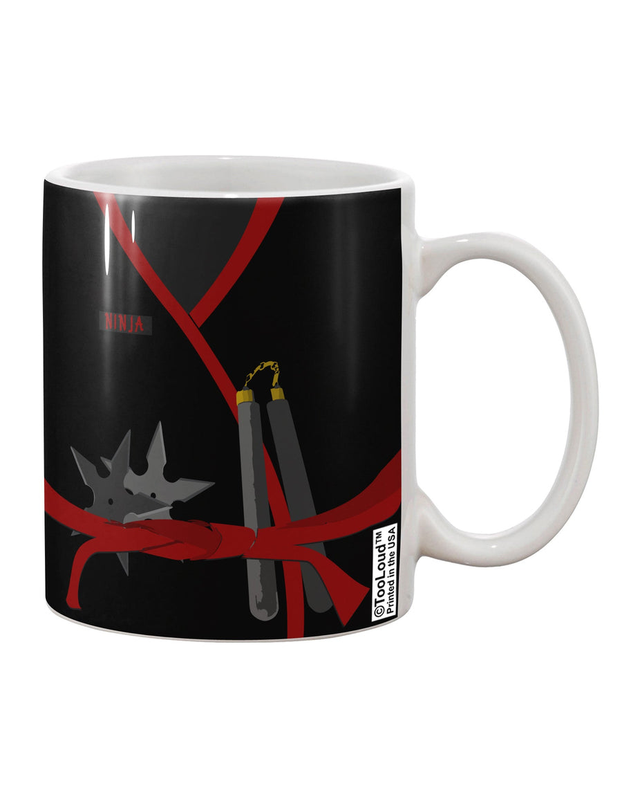 Ninja Red AOP Printed 11 oz Coffee Mug - Expertly Crafted Drinkware TooLoud-11 OZ Coffee Mug-TooLoud-White-Davson Sales