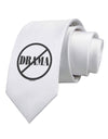 No Drama Allowed Printed White Necktie