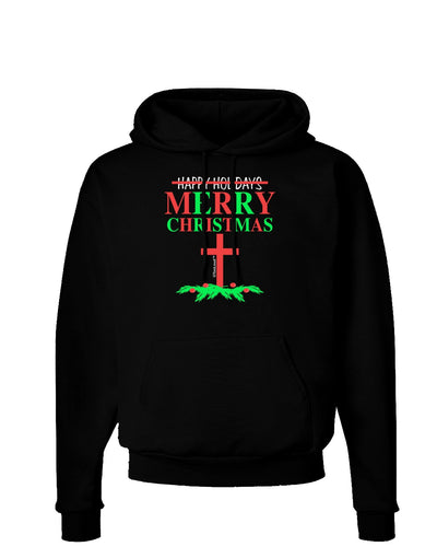 No Happy Holidays&#44; Merry Christmas Dark Hoodie Sweatshirt-Hoodie-TooLoud-Black-Small-Davson Sales