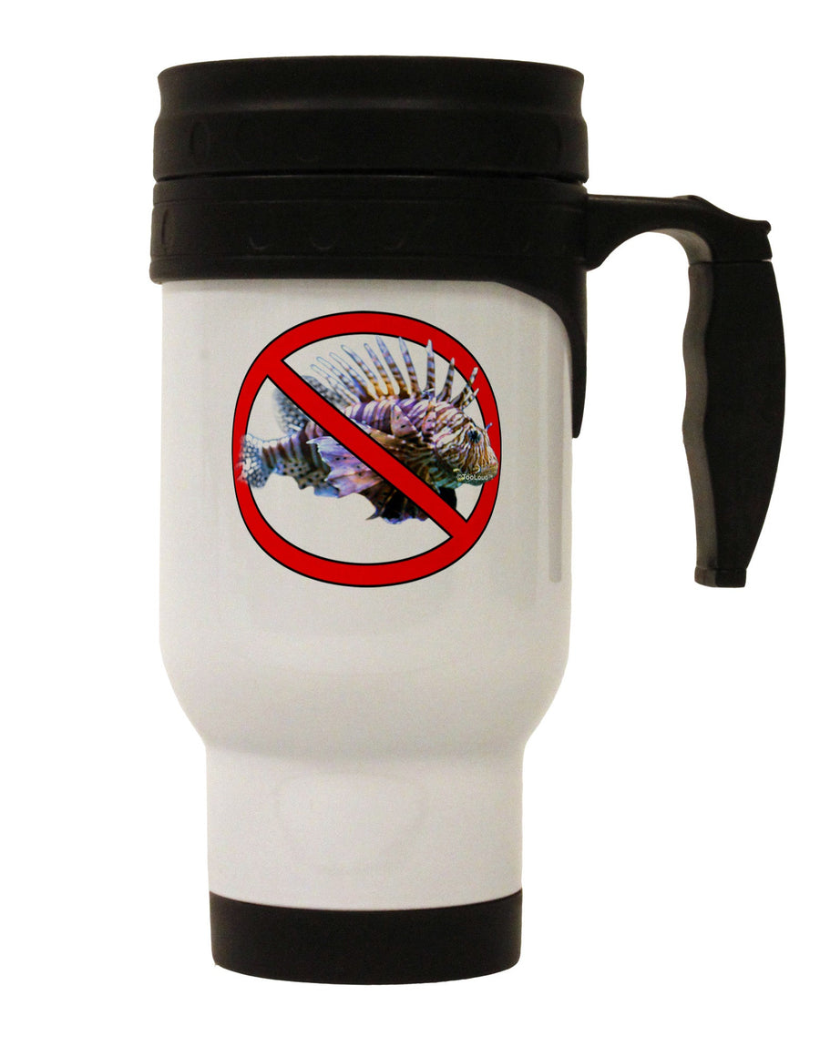 No Lionfish Stainless Steel 14oz Travel Mug-Travel Mugs-TooLoud-White-Davson Sales