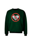 No Love Symbol Adult Dark Sweatshirt-Sweatshirts-TooLoud-Deep-Forest-Green-Small-Davson Sales