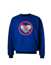 No Love Symbol Adult Dark Sweatshirt-Sweatshirts-TooLoud-Deep-Royal-Blue-Small-Davson Sales