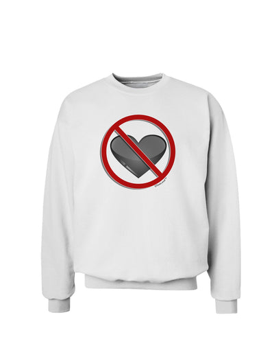 No Love Symbol Sweatshirt-Sweatshirts-TooLoud-White-Small-Davson Sales