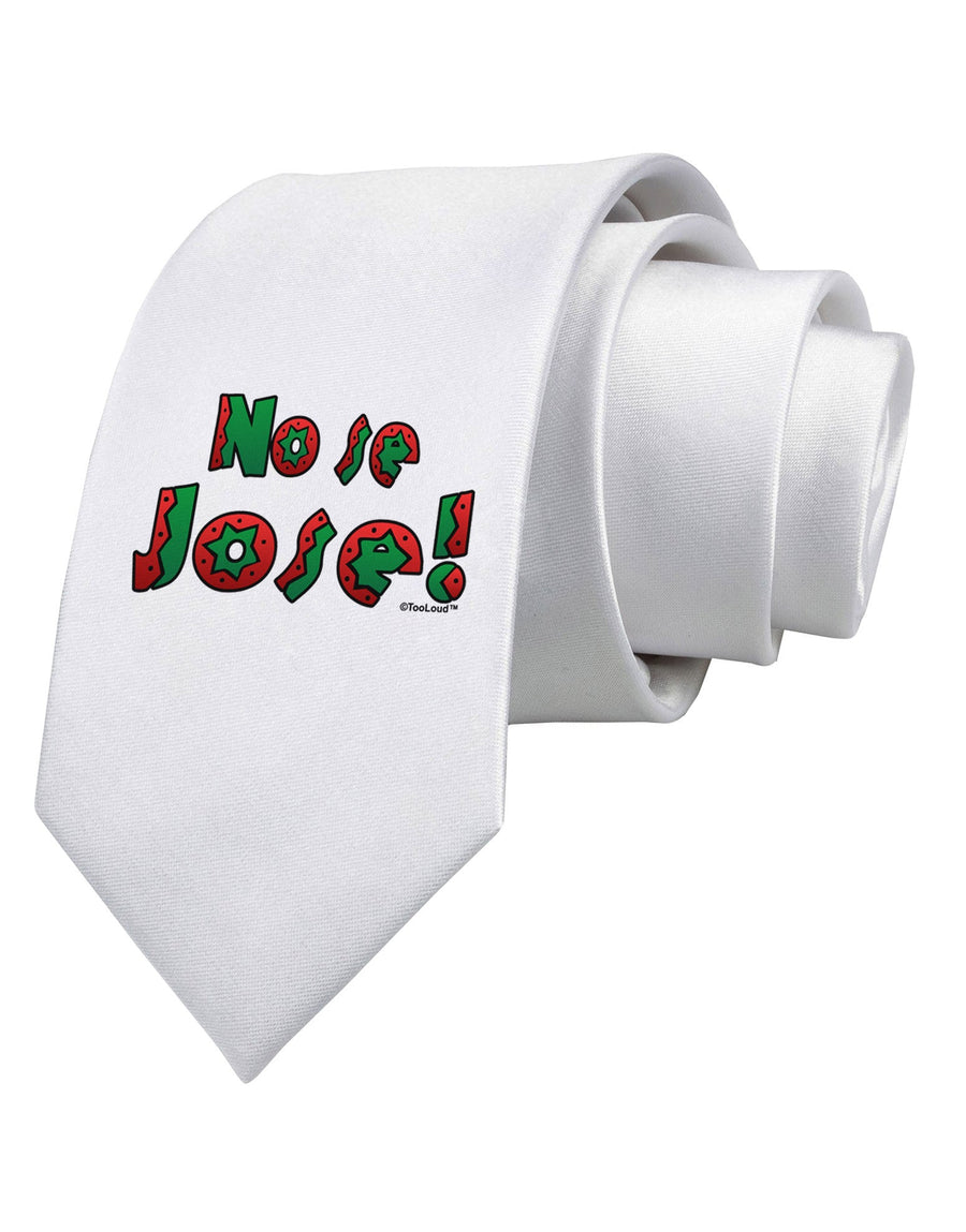 No Se Jose Printed White Necktie