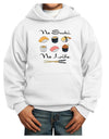 No Sushi No Life Youth Hoodie Pullover Sweatshirt-Youth Hoodie-TooLoud-White-XS-Davson Sales