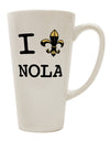 NOLA Fleur de Lis Conical Latte Coffee Mug - Expertly Crafted Drinkware-Conical Latte Mug-TooLoud-White-Davson Sales