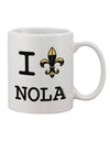 NOLA Fleur de Lis Printed 11 oz Coffee Mug - Expertly Crafted Drinkware-11 OZ Coffee Mug-TooLoud-White-Davson Sales