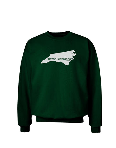 North Carolina - United States Shape Adult Dark Sweatshirt by TooLoud-Sweatshirts-TooLoud-Deep-Forest-Green-Small-Davson Sales