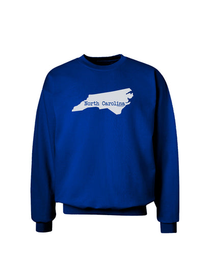 North Carolina - United States Shape Adult Dark Sweatshirt by TooLoud-Sweatshirts-TooLoud-Deep-Royal-Blue-Small-Davson Sales