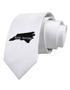 North Carolina - United States Shape Printed White Necktie by TooLoud