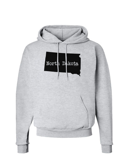 North Dakota - United States Shape Hoodie Sweatshirt by TooLoud-Hoodie-TooLoud-AshGray-Small-Davson Sales