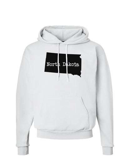 North Dakota - United States Shape Hoodie Sweatshirt by TooLoud-Hoodie-TooLoud-White-Small-Davson Sales