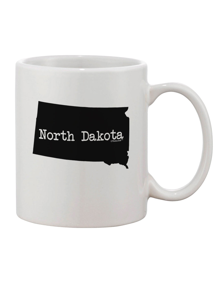 North Dakota - United States Shape Printed 11 oz Coffee Mug - Expertly Crafted by TooLoud-11 OZ Coffee Mug-TooLoud-White-Davson Sales