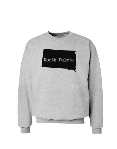 North Dakota - United States Shape Sweatshirt by TooLoud-Sweatshirts-TooLoud-AshGray-Small-Davson Sales