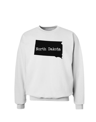 North Dakota - United States Shape Sweatshirt by TooLoud-Sweatshirts-TooLoud-White-Small-Davson Sales