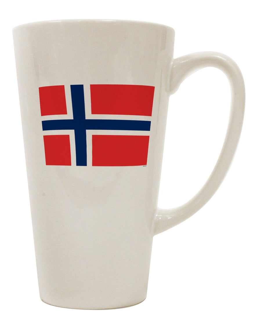 Norwegian Flag Conical Latte Coffee Mug - Expertly Crafted for Your Enjoyment-Conical Latte Mug-TooLoud-Davson Sales