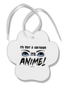 Not A Cartoon Eyes Blue Paw Print Shaped Ornament by TooLoud-Ornament-TooLoud-White-Davson Sales