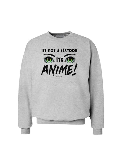 Not A Cartoon Eyes Green Sweatshirt-Sweatshirts-TooLoud-AshGray-Small-Davson Sales