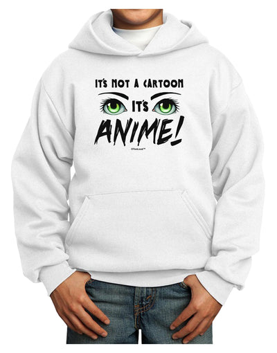 Not A Cartoon Eyes Green Youth Hoodie Pullover Sweatshirt-Youth Hoodie-TooLoud-White-XS-Davson Sales