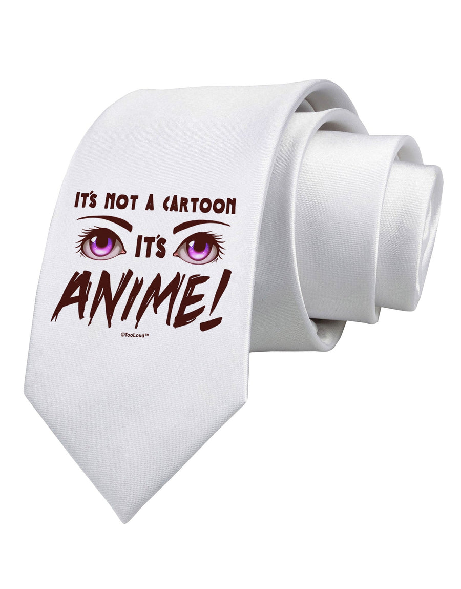 Not A Cartoon Eyes Magenta Printed White Necktie