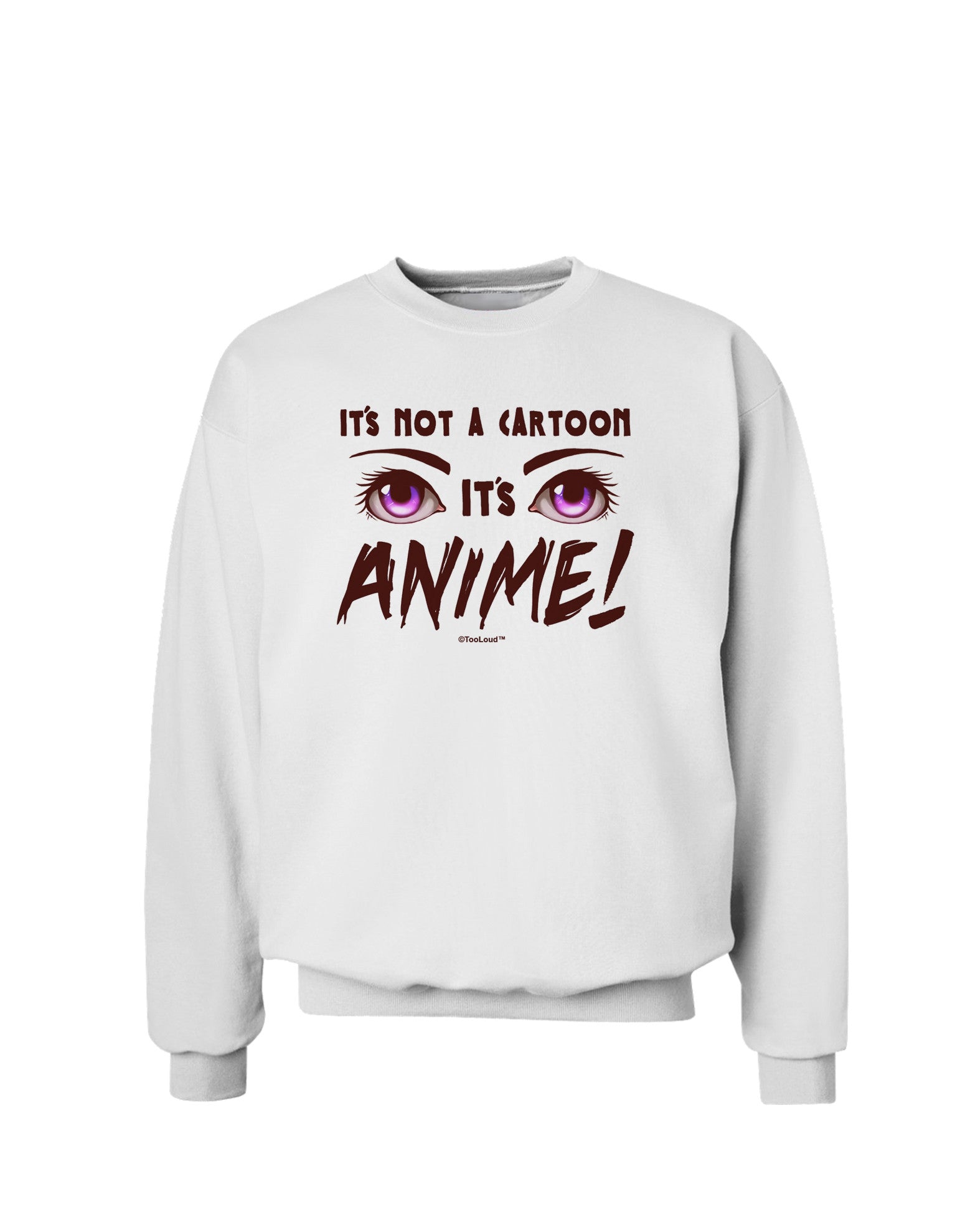 Not A Cartoon Eyes Magenta Sweatshirt-Sweatshirts-TooLoud-White-Small-Davson Sales