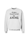 Not A Cartoon Text Sweatshirt-Sweatshirts-TooLoud-White-Small-Davson Sales