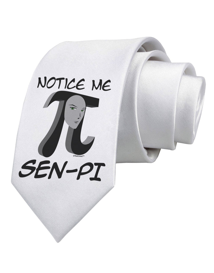 Notice Me Sen-Pi Printed White Necktie