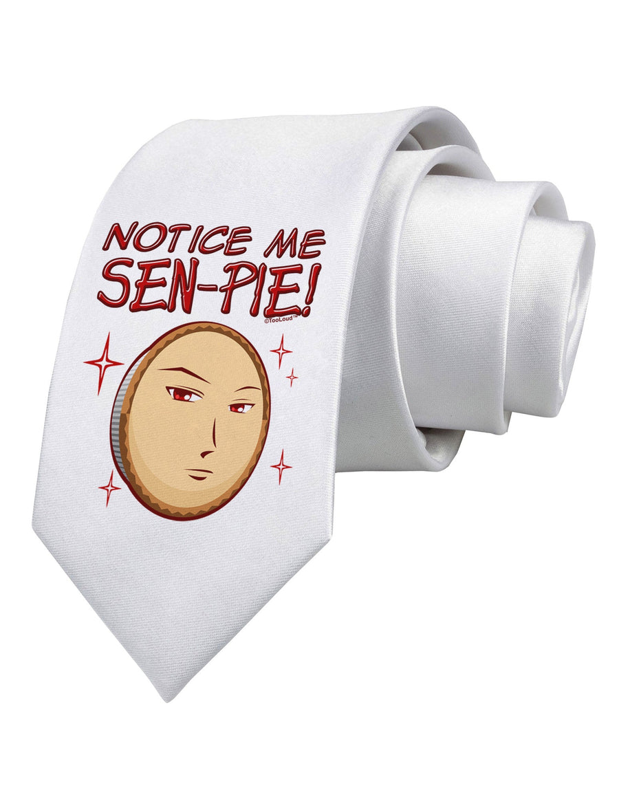 Notice Me Sen-pie Printed White Necktie