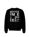 Notice Me Senpai Artistic Text Adult Dark Sweatshirt-Sweatshirts-TooLoud-Black-Small-Davson Sales