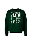 Notice Me Senpai Artistic Text Adult Dark Sweatshirt-Sweatshirts-TooLoud-Deep-Forest-Green-Small-Davson Sales