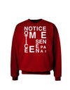 Notice Me Senpai Artistic Text Adult Dark Sweatshirt-Sweatshirts-TooLoud-Deep-Red-Small-Davson Sales