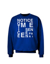 Notice Me Senpai Artistic Text Adult Dark Sweatshirt-Sweatshirts-TooLoud-Deep-Royal-Blue-Small-Davson Sales