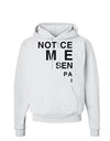 Notice Me Senpai Triangle Text Hoodie Sweatshirt-Hoodie-TooLoud-White-Small-Davson Sales